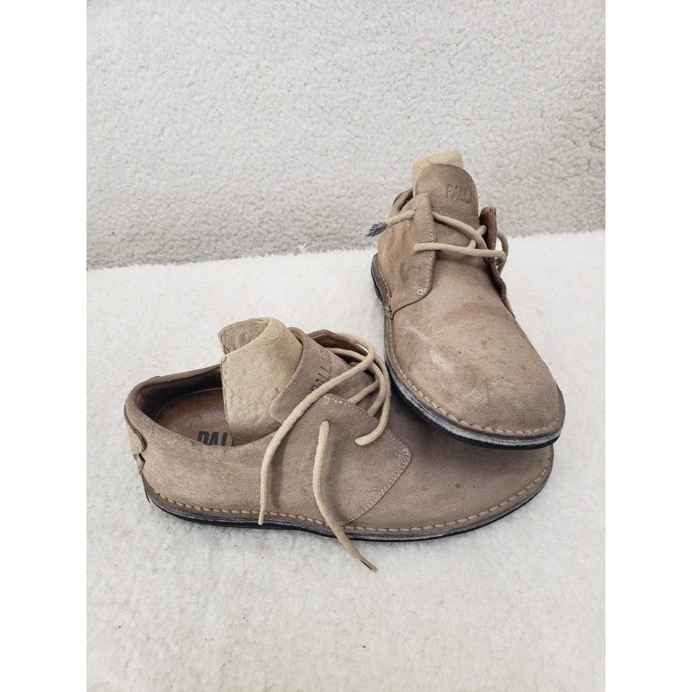 Palladium Men Oxford 40 Beige Suede‎ Leather Lace Up Comfort Casual Shoes US 7